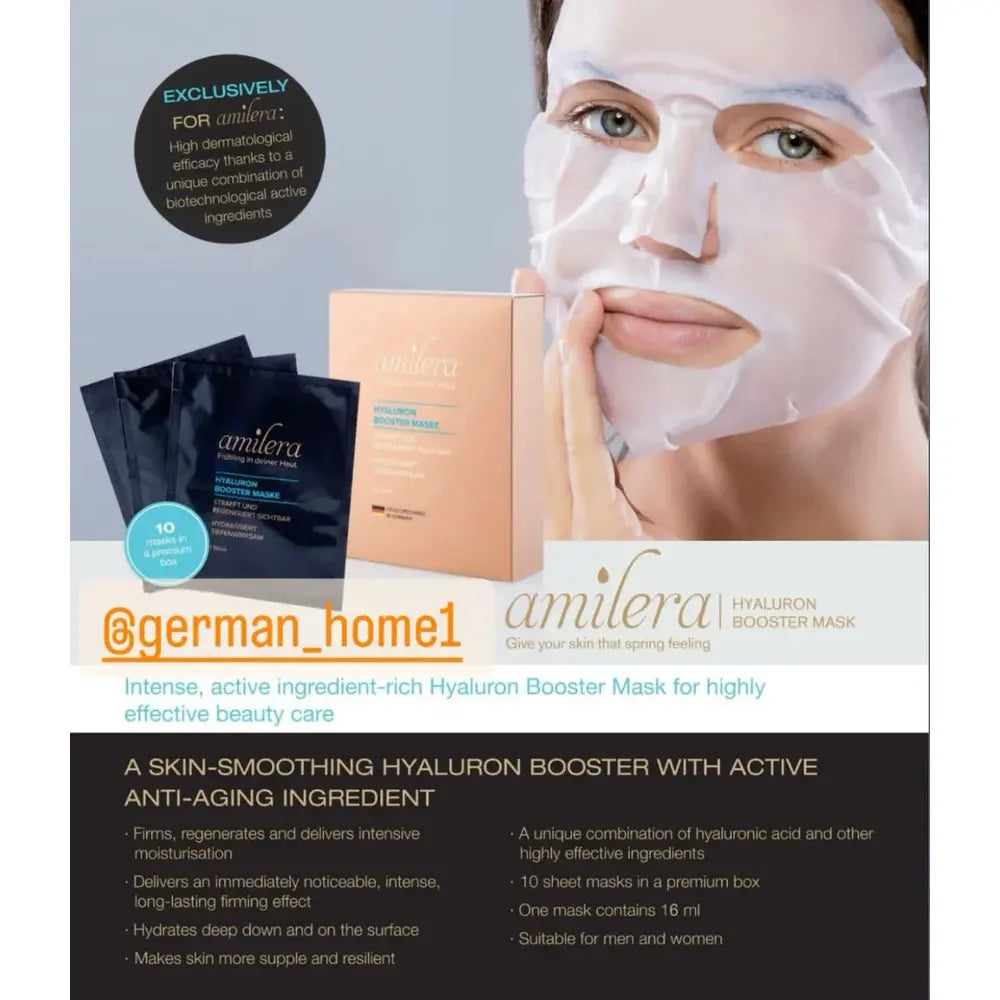 Amilera Hyaluron Booster Sheet Mask 10 Sheets