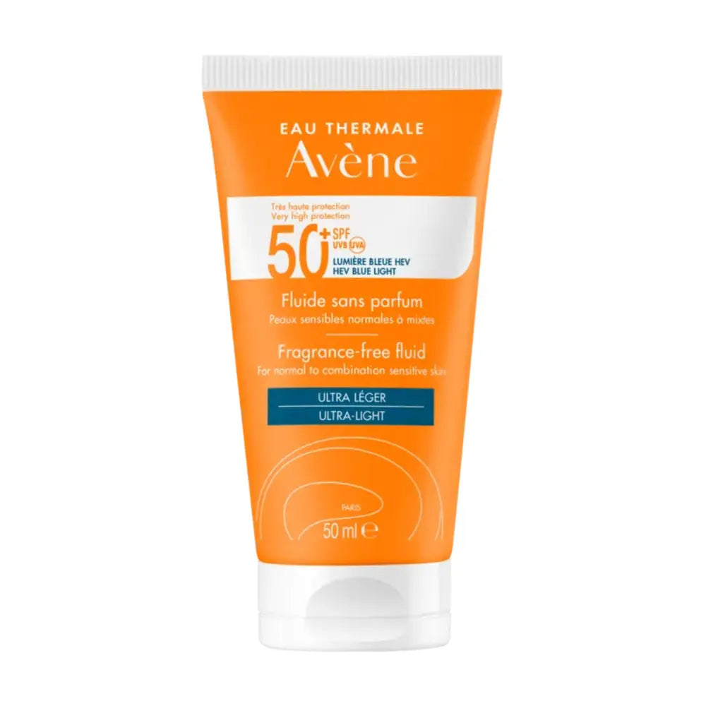 Avene Ultra Broad Spectrum Fragrance Free Fluid For Normal To Combination Sensitive Skin SPF50+