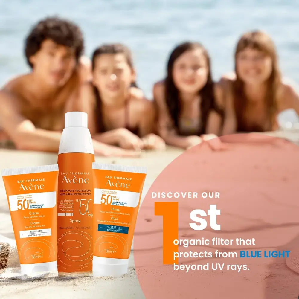 Avene Ultra Broad Spectrum Fragrance Free Fluid For Normal To Combination Sensitive Skin SPF50+