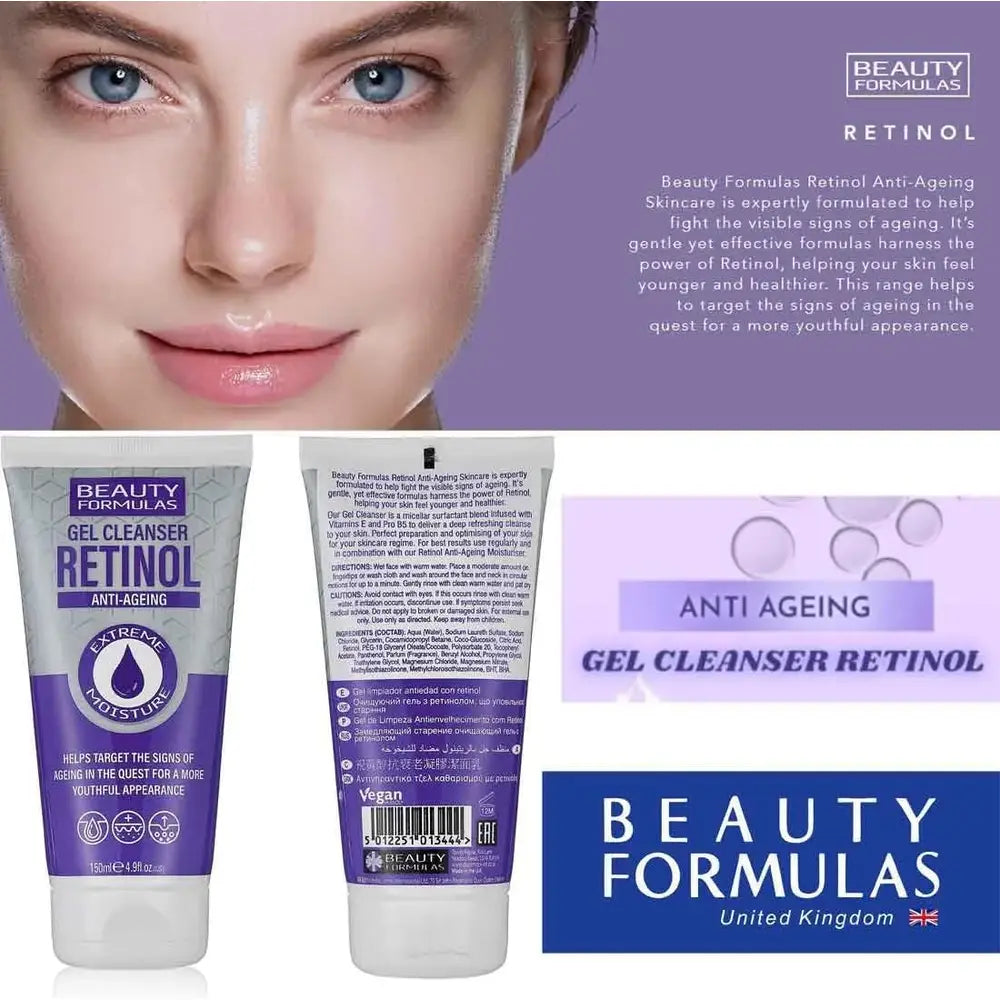 Beauty Formulas Retinol Gel Cleanser Anti-Ageing Extreme Moisture