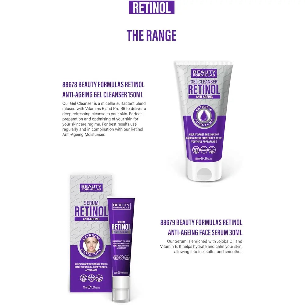Beauty Formulas Retinol Gel Cleanser Anti-Ageing Extreme Moisture