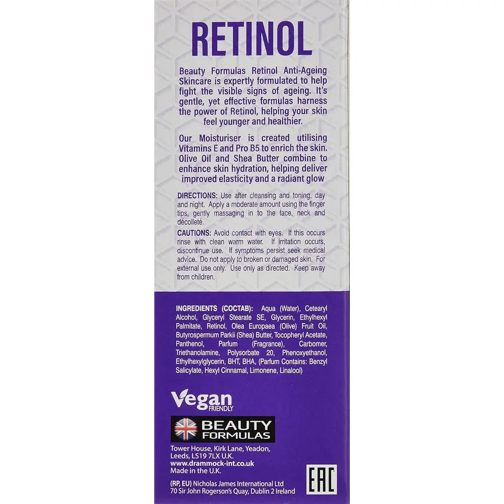 Beauty Formulas Retinol Moisturizer Anti-Ageing Extreme Moisture