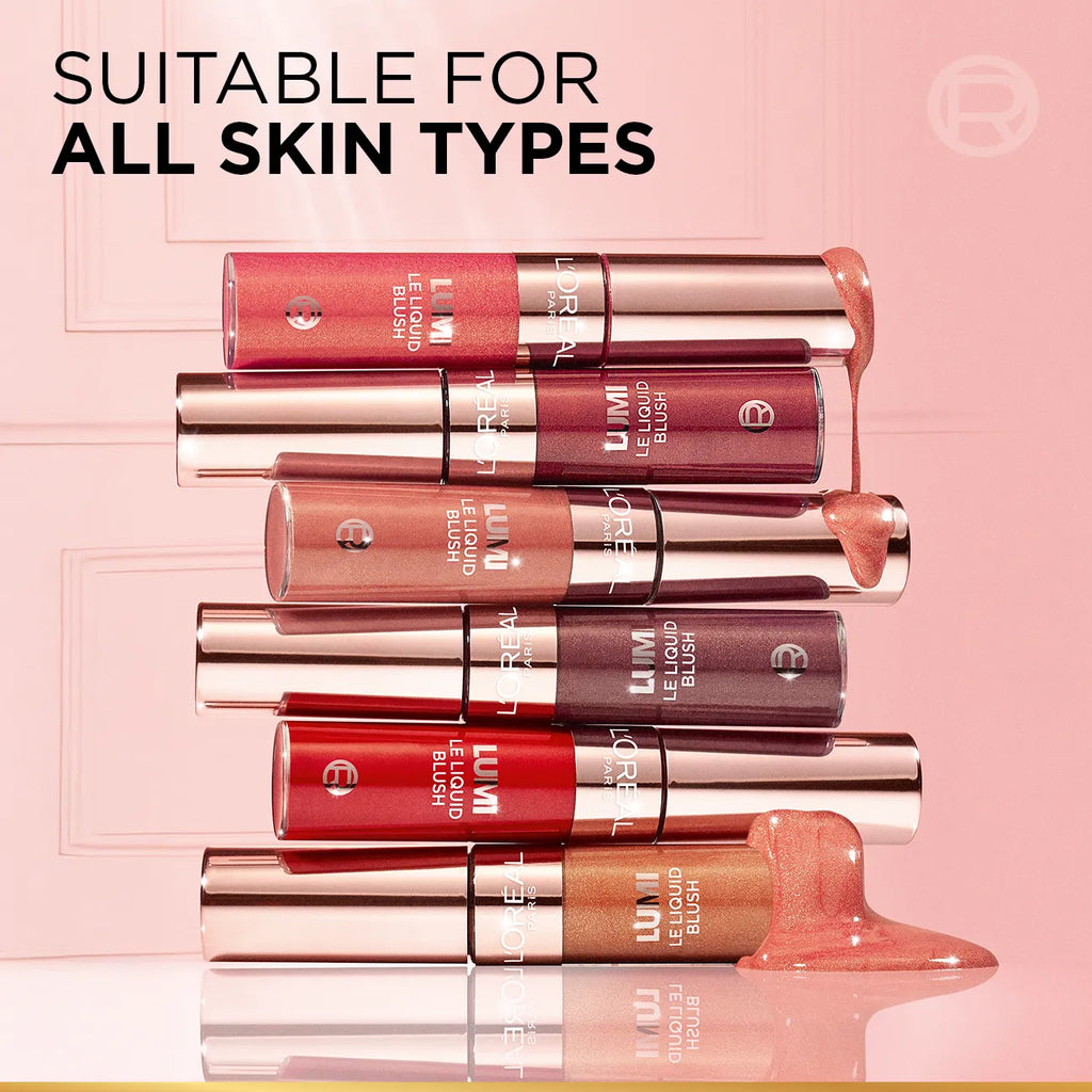 L'Oréal Paris Lumi Le Liquid Blush with a Glowy Radiant Natural Blush Finish, Weightless and Buildable