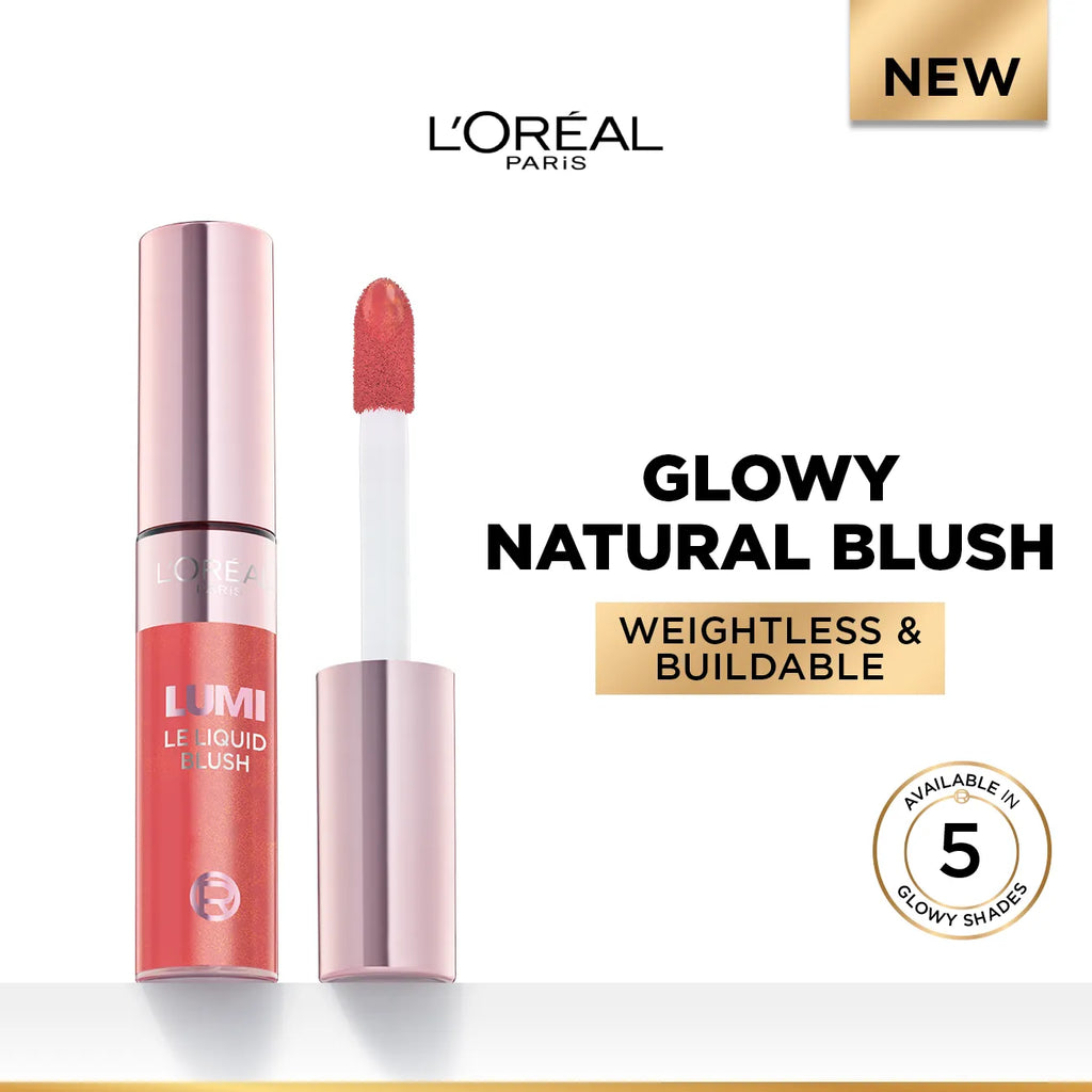L'Oréal Paris Lumi Le Liquid Blush with a Glowy Radiant Natural Blush Finish, Weightless and Buildable