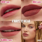 Maybelline Super Stay Teddy Tint Liquid Soft Blurred Matte Lip Tint 12HR Longwear, Transfer Proof