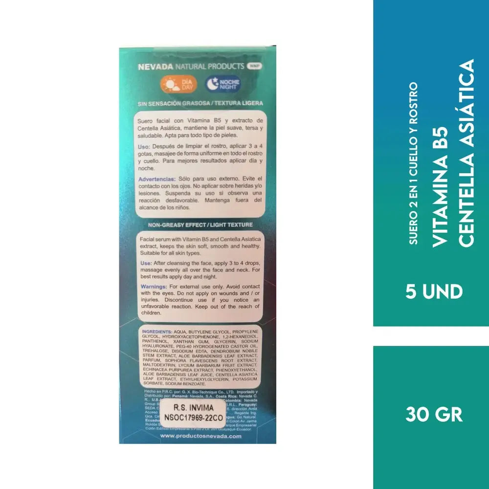 Nevada Serum Vitamin B5 + Centella Asiatica Extreme Hydration