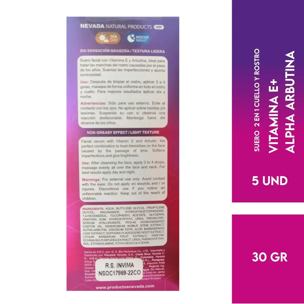 Nevada Serum Vitamin E + Alpha Arbutin Anti-Spot
