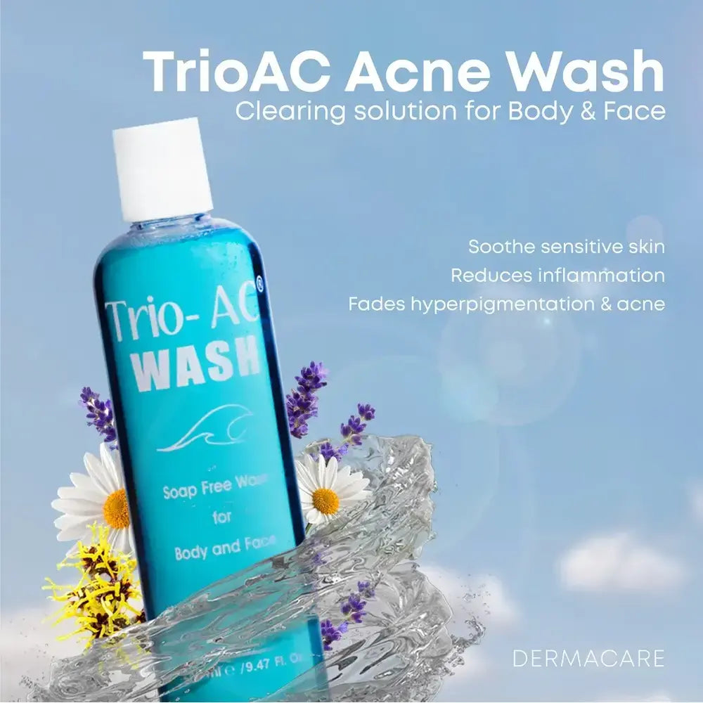 TrioPharm Trio-AC Acne Wash Soap Free Wash Body and Face